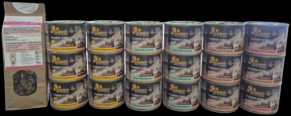SUNNY Petfood Schnupperpaket BERNHARD & BIANCA für Katzen