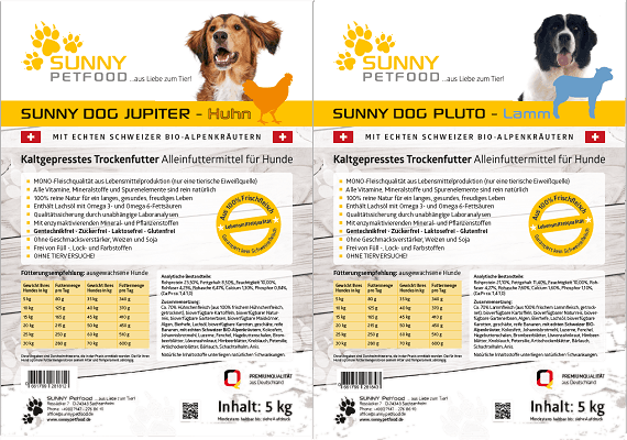 SUNNY Petfood - KALTGEPRESST - JUPITER + PLUTO 10 kg