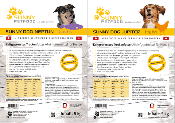 SUNNY Petfood - KALTGEPRESST - DUO NEPTUN + JUPITER 10 kg