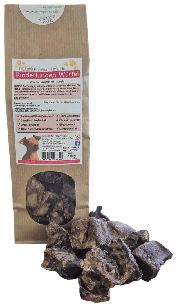 Rinder-Lungenwürfel 100g