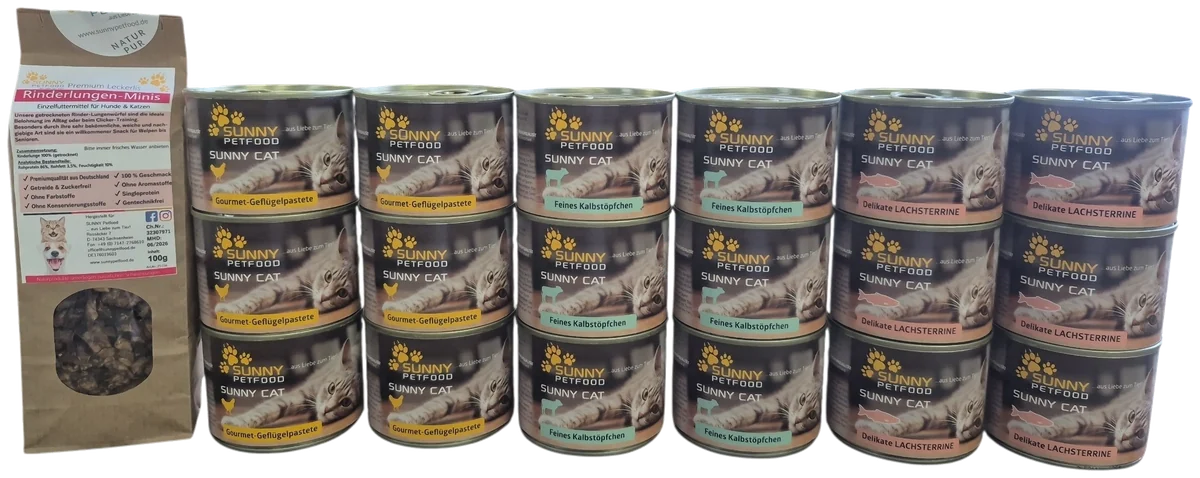 SUNNY Petfood Schnupperpaket BERNHARD & BIANCA für Katzen