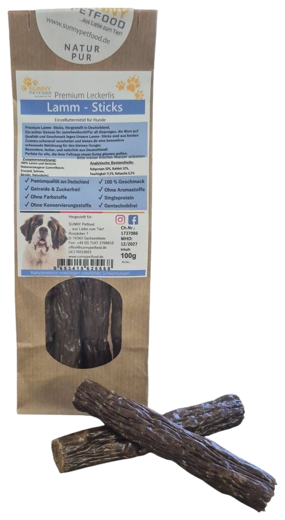 Lamm-Sticks 100g