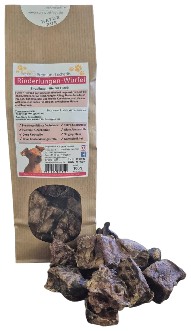 Rinder-Lungenwürfel 100g